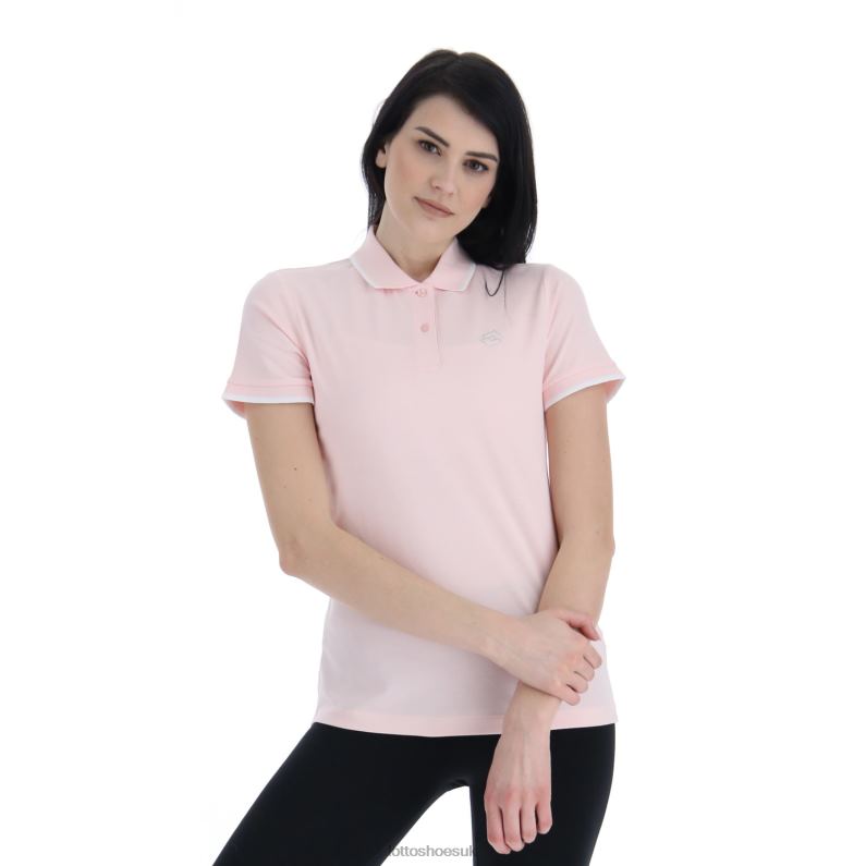 POLO CLASSICA W STC PQ Woman 446TN970 Apparel BARELY PINK/BRIGHT WHITE Lotto