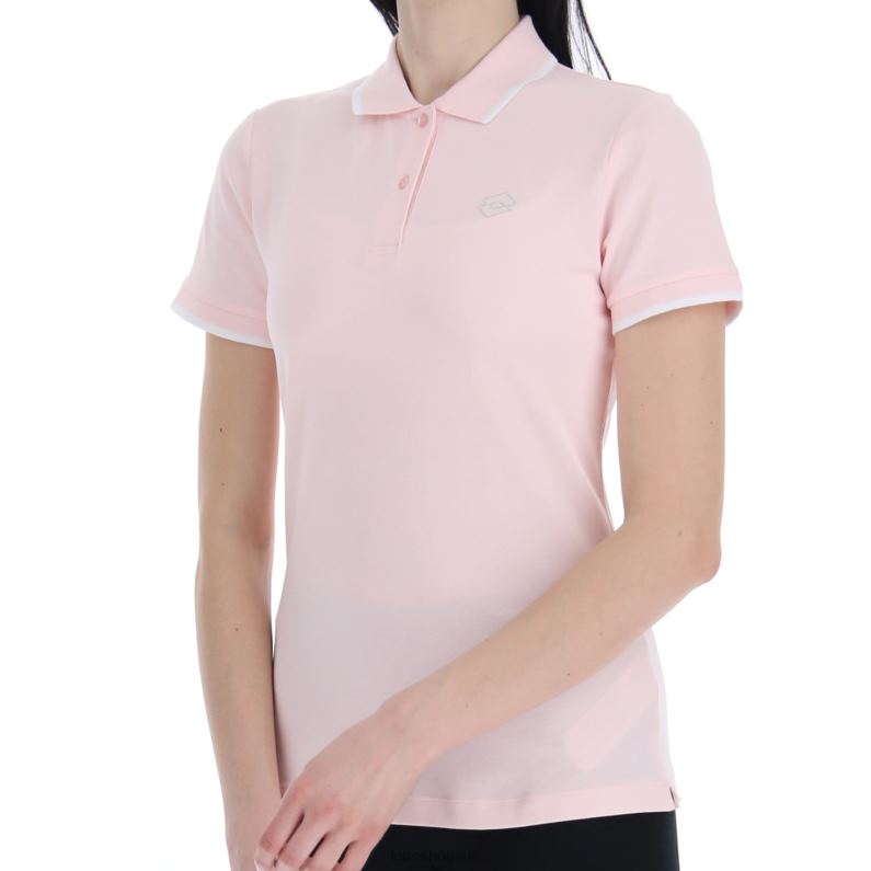 POLO CLASSICA W STC PQ Woman 446TN970 Apparel BARELY PINK/BRIGHT WHITE Lotto