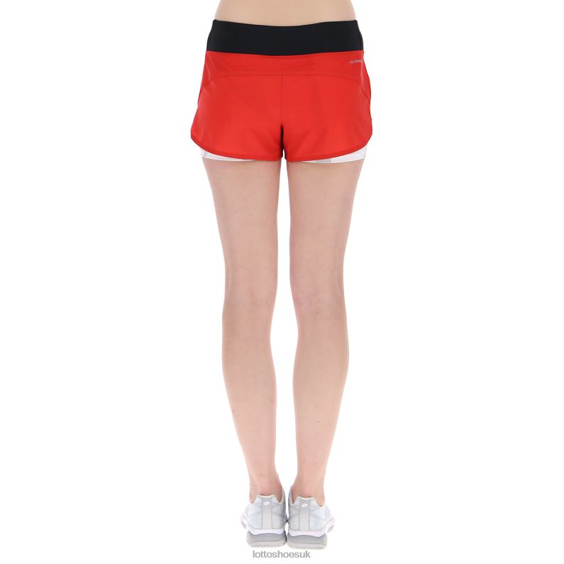 TOP TEN W III SHORT PRT2 PL Woman 446TN1027 Apparel FLAME RED Lotto