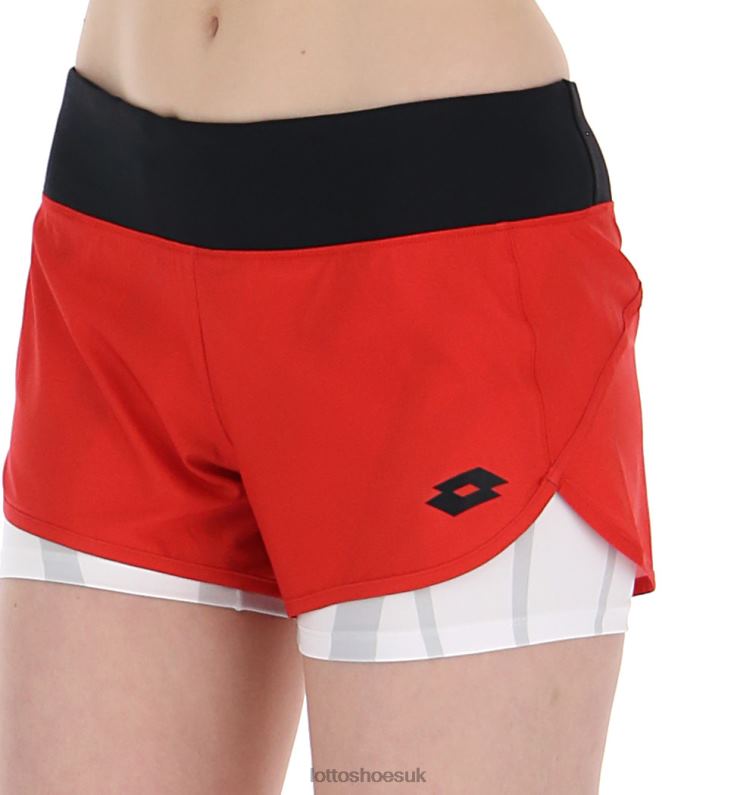 TOP TEN W III SHORT PRT2 PL Woman 446TN1027 Apparel FLAME RED Lotto