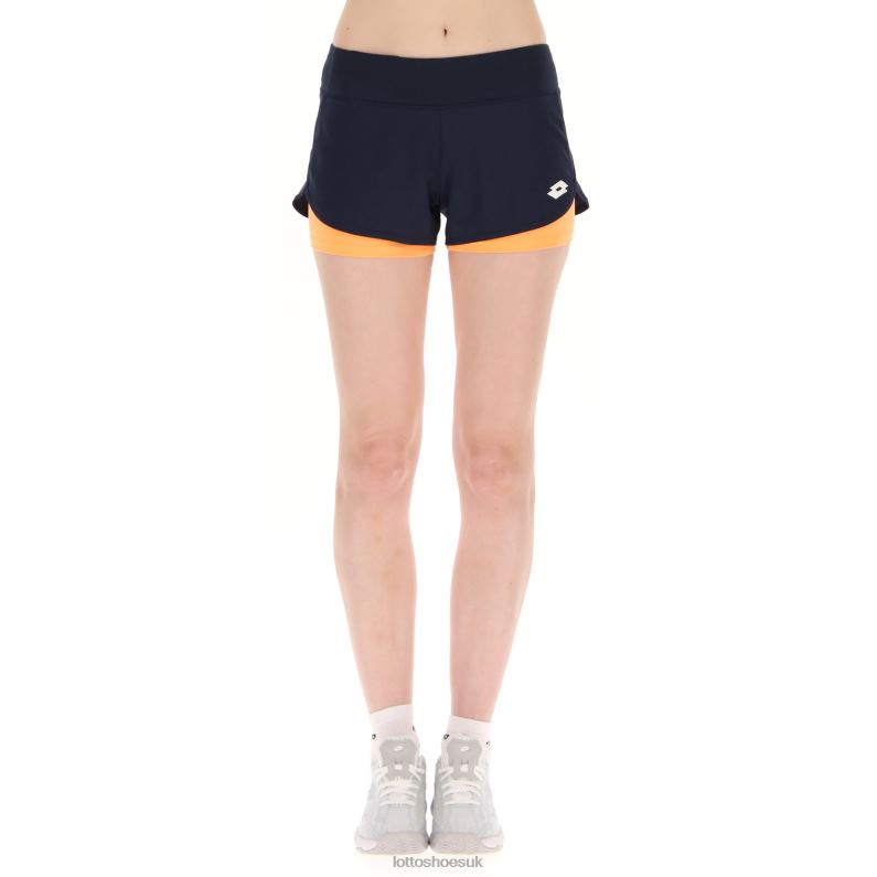 TOP W IV SHORT Woman 446TN1022 Apparel NAVY BLUE/ORANGE BEAT Lotto