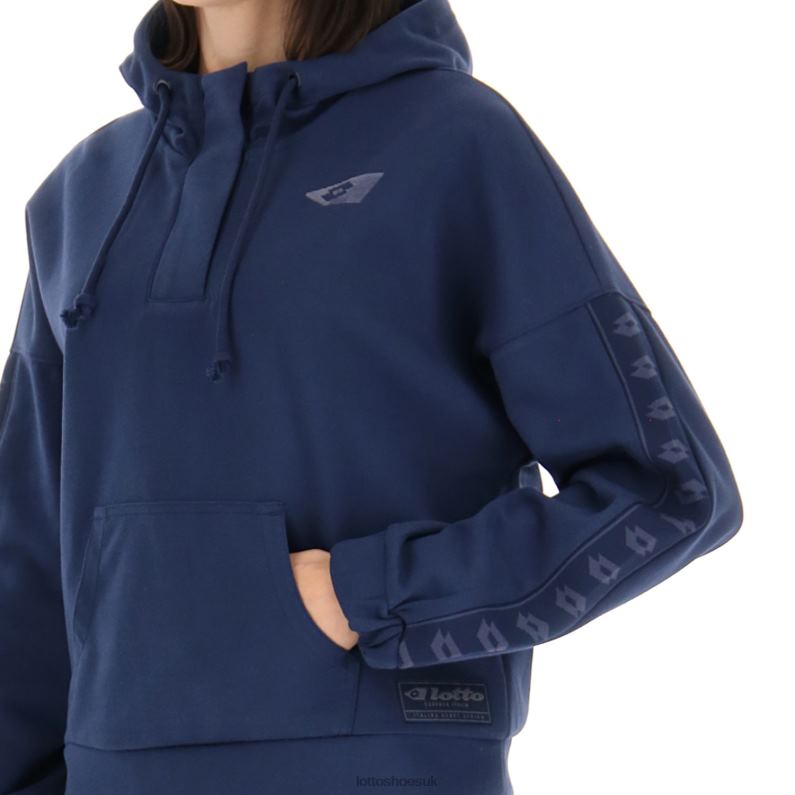 ATHLETICA DUE W VI SWEAT HD Woman 446TN840 Apparel DARK DENIM Lotto