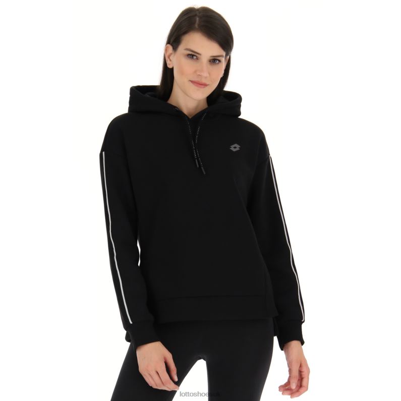 DINAMICO W V SWEAT HD FL Woman 446TN820 Apparel ALL BLACK Lotto