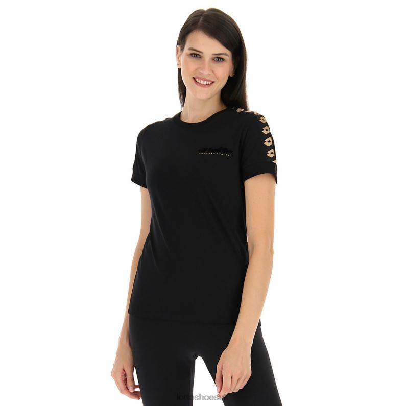 ATHLETICA CLASSIC W IV TEE JS Woman 446TN901 Apparel ALL BLACK Lotto
