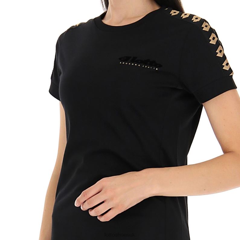ATHLETICA CLASSIC W IV TEE JS Woman 446TN901 Apparel ALL BLACK Lotto