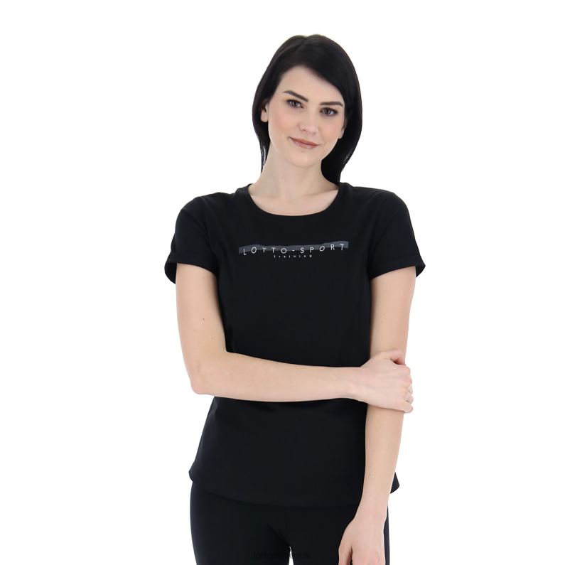 DINAMICO W V TEE JS Woman 446TN896 Apparel ALL BLACK Lotto
