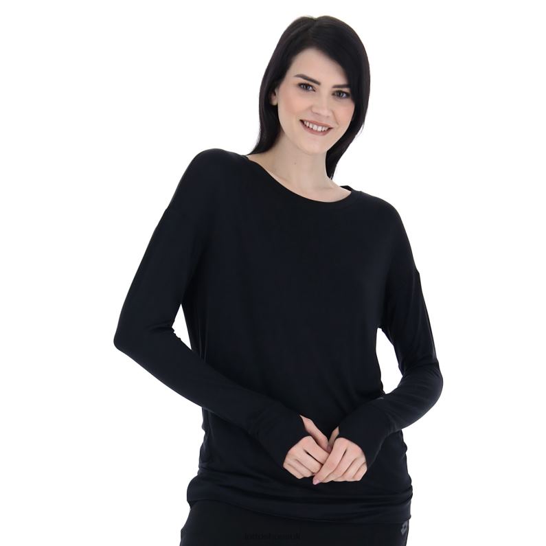 DINAMICO W V TEE LS VI Woman 446TN898 Apparel ALL BLACK Lotto