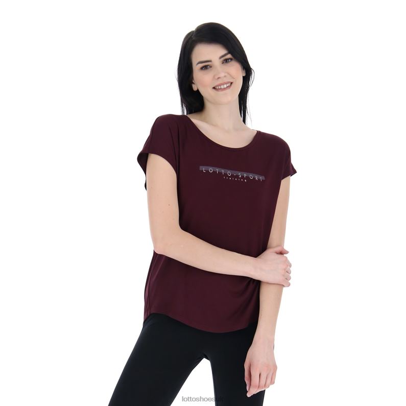 DINAMICO W V TEE VI Woman 446TN895 Apparel VINEYARD DK RED Lotto
