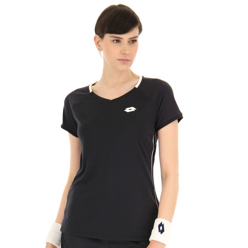 SQUADRA W II TEE PL Woman 446TN927 Apparel ALL BLACK Lotto