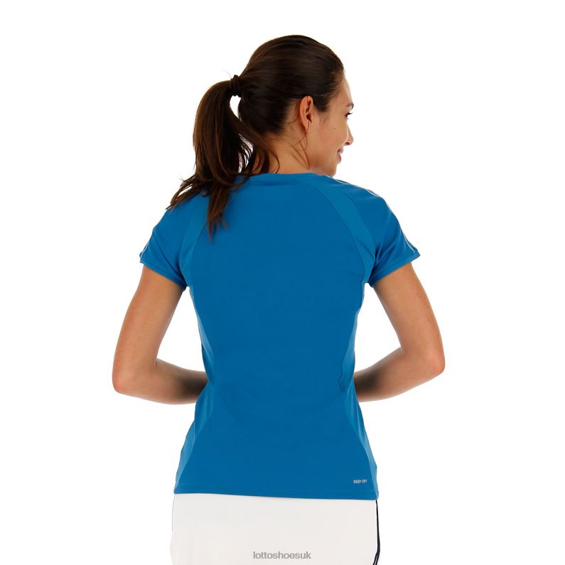 SQUADRA W TEE Woman 446TN937 Apparel MOSAIC BLUE Lotto