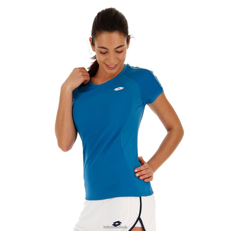 SQUADRA W TEE Woman 446TN937 Apparel MOSAIC BLUE Lotto