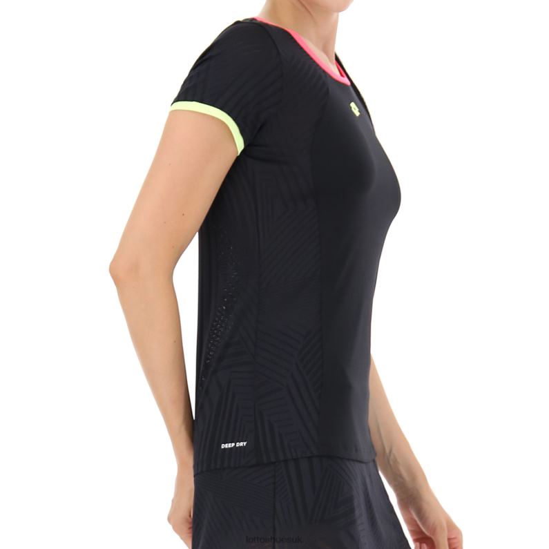 SUPERRAPIDA W V TEE PL Woman 446TN934 Apparel ALL BLACK Lotto