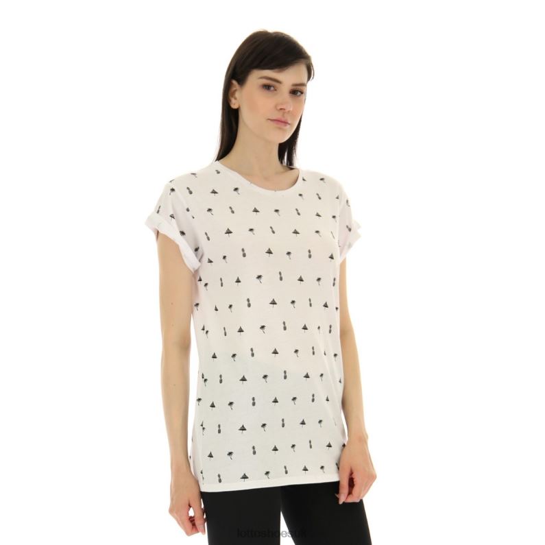 TEE PALM W Woman 446TN913 Apparel BRIGHT WHITE Lotto