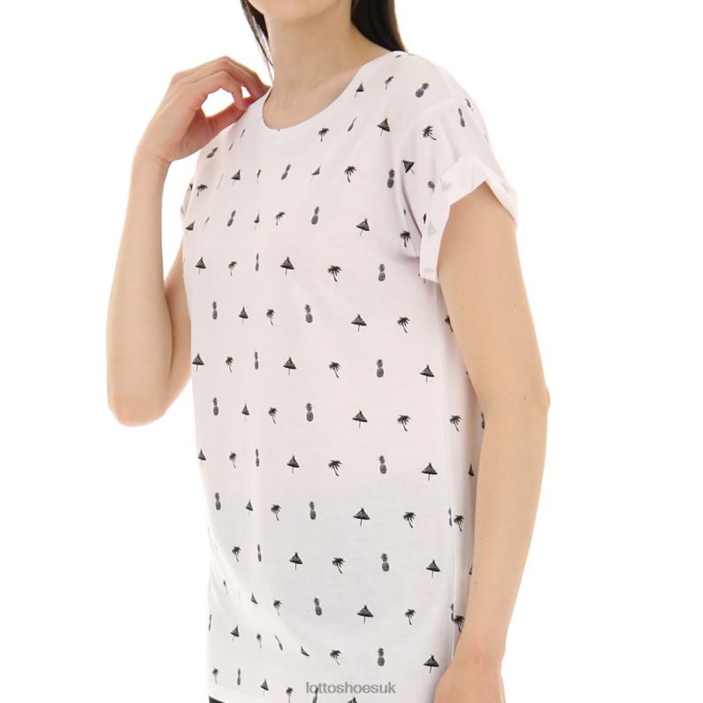 TEE PALM W Woman 446TN913 Apparel BRIGHT WHITE Lotto