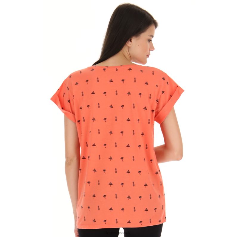 TEE PALM W Woman 446TN914 Apparel HOT CORAL Lotto