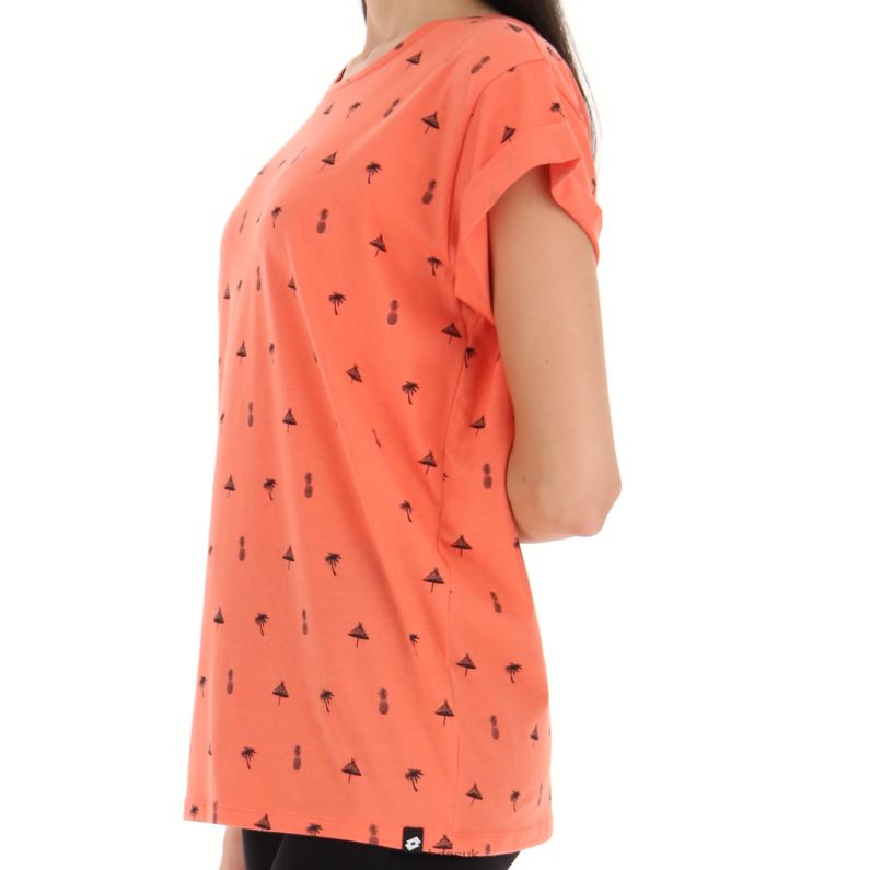 TEE PALM W Woman 446TN914 Apparel HOT CORAL Lotto