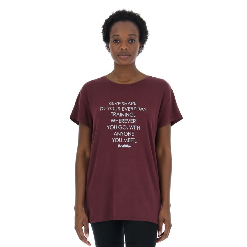 TEE TEXT W VI Woman 446TN908 Apparel VINEYARD DK RED Lotto