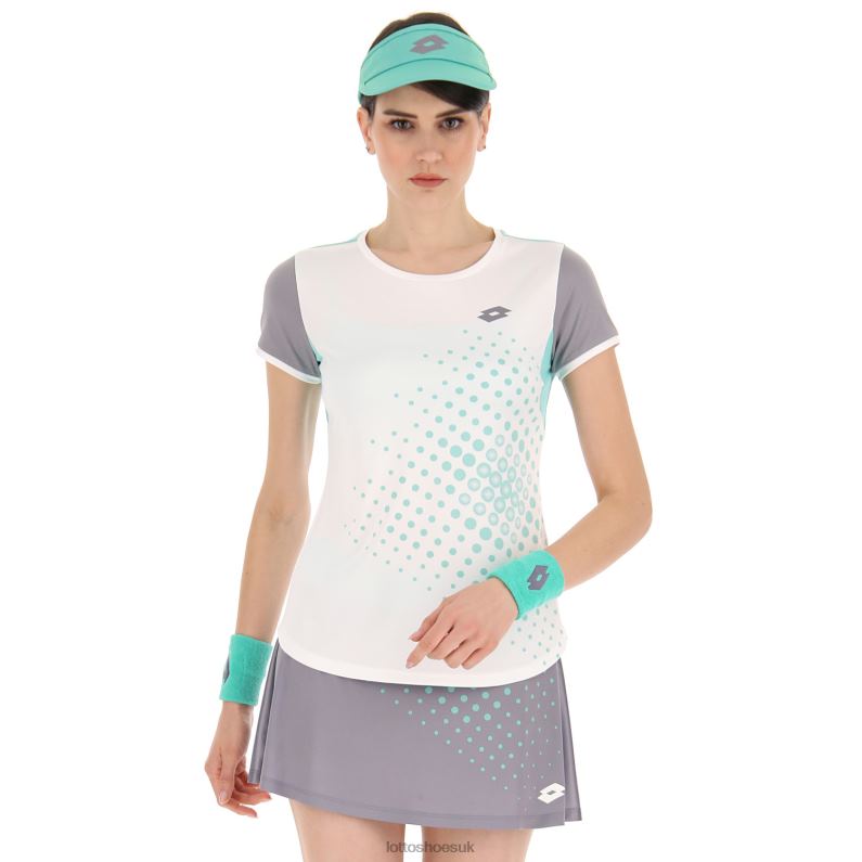 TOP W IV TEE 1 Woman 446TN876 Apparel BRIGHT WHITE/GREEN 929C Lotto