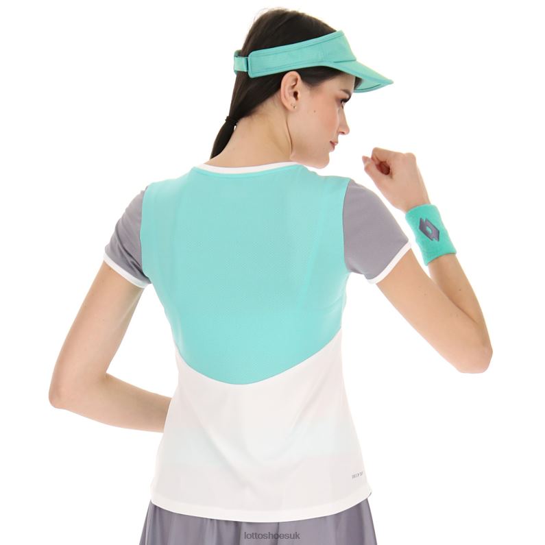 TOP W IV TEE 1 Woman 446TN876 Apparel BRIGHT WHITE/GREEN 929C Lotto