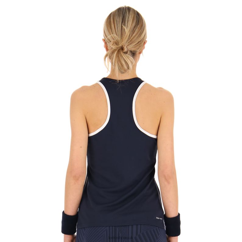 SQUADRA W II TANK PL Woman 446TN983 Apparel NAVY BLUE Lotto