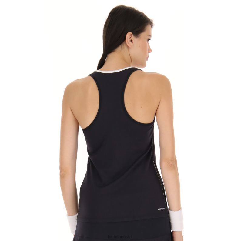 SQUADRA W II TANK PL Woman 446TN984 Apparel ALL BLACK Lotto