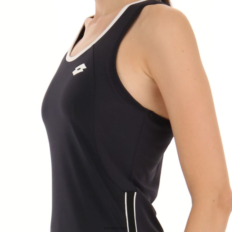 SQUADRA W II TANK PL Woman 446TN984 Apparel ALL BLACK Lotto