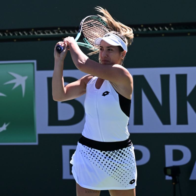 TOP W IV TANK 1 Woman 446TN985 Apparel BRIGHT WHITE/ALL BLACK Lotto