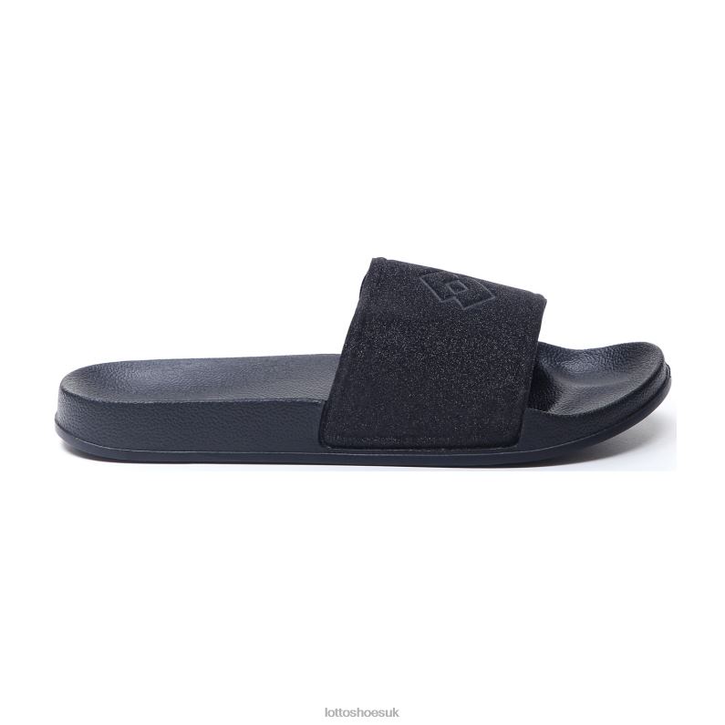 GAYA SLIDE W Woman 446TN808 Shoes ALL BLACK Lotto