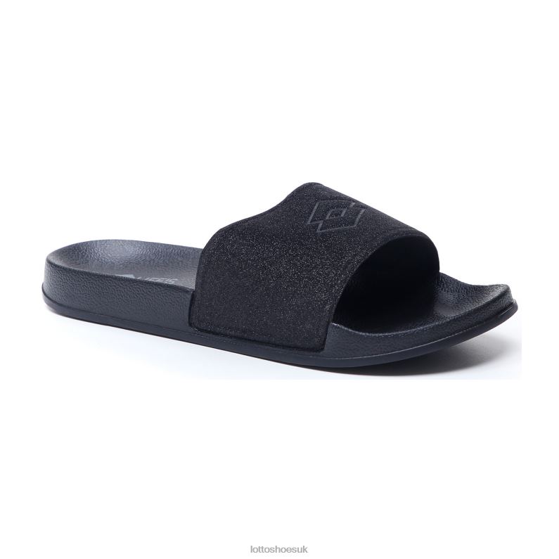 GAYA SLIDE W Woman 446TN808 Shoes ALL BLACK Lotto
