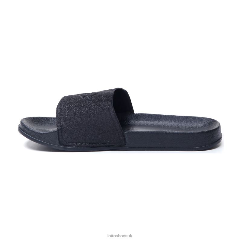 GAYA SLIDE W Woman 446TN808 Shoes ALL BLACK Lotto