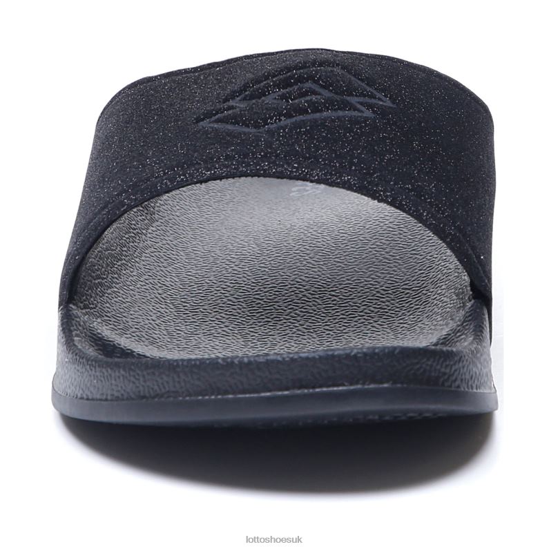 GAYA SLIDE W Woman 446TN808 Shoes ALL BLACK Lotto