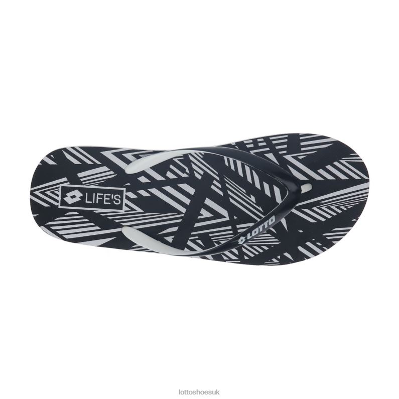 HIVA FLIP W Woman 446TN817 Shoes ALL BLACK/ALL WHITE Lotto