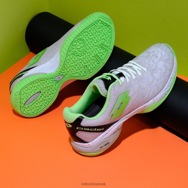 SUPERRAPIDA 200 III W Woman 446TN778 Shoes ALL WHITE/GREEN APPLE NEO Lotto