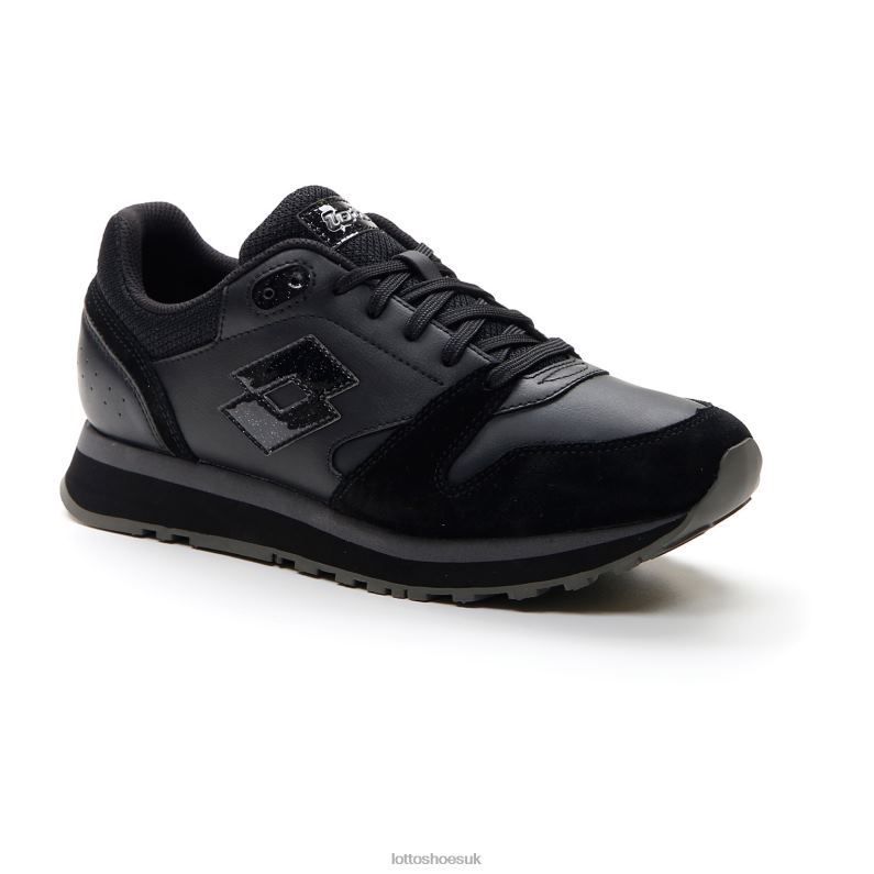 TRAINER WEDGE III W Woman 446TN737 Shoes ALL BLACK/GRAVITY TITAN Lotto