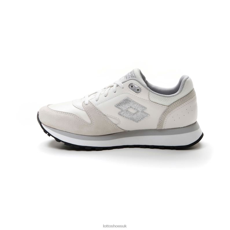 TRAINER WEDGE III W Woman 446TN741 Shoes WHITE/SILVER METAL 2 Lotto