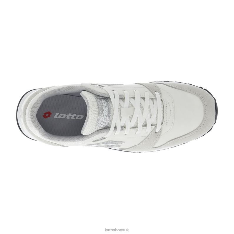 TRAINER WEDGE III W Woman 446TN741 Shoes WHITE/SILVER METAL 2 Lotto