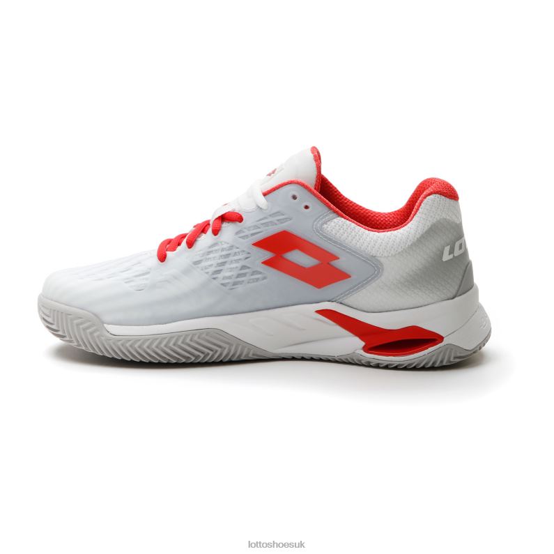 MIRAGE 100 CLY W Woman 446TN752 Shoes ALL WHITE/RED POPPY Lotto