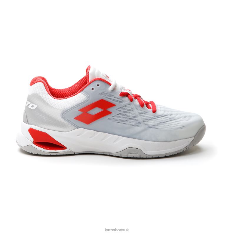 MIRAGE 100 SPD W Woman 446TN753 Shoes ALL WHITE/RED POPPY Lotto