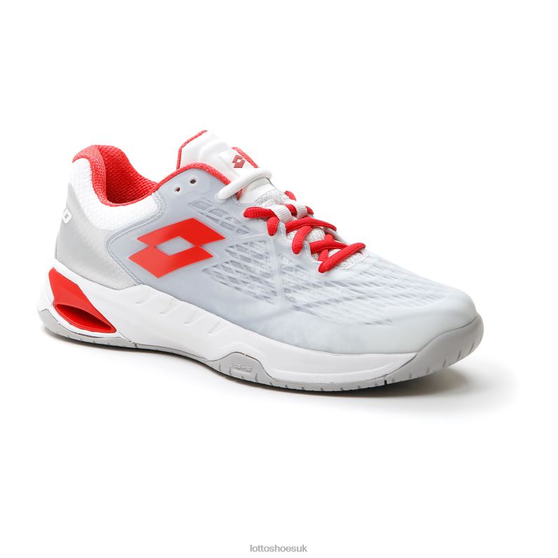 MIRAGE 100 SPD W Woman 446TN753 Shoes ALL WHITE/RED POPPY Lotto