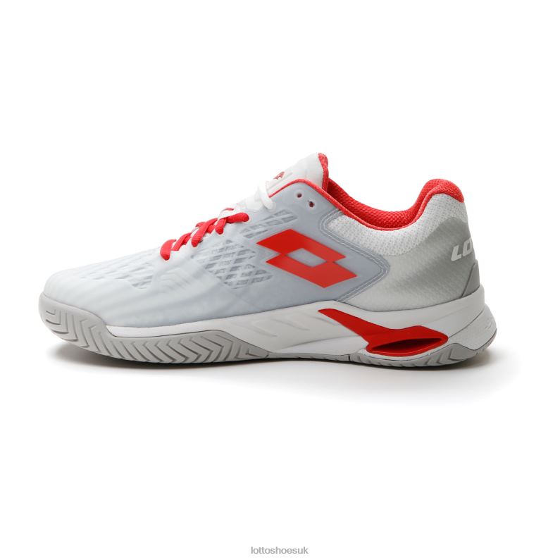 MIRAGE 100 SPD W Woman 446TN753 Shoes ALL WHITE/RED POPPY Lotto