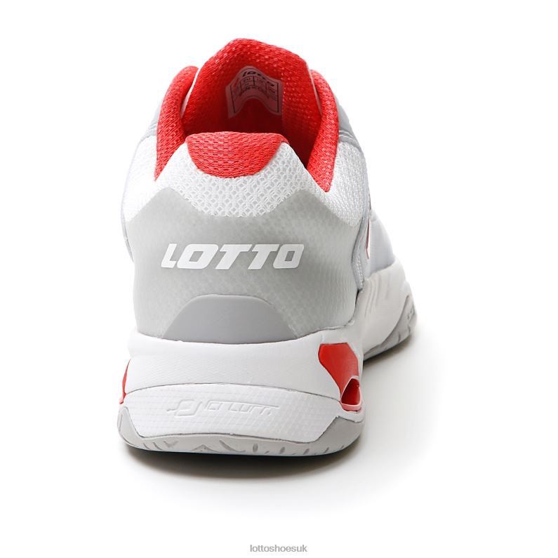MIRAGE 100 SPD W Woman 446TN753 Shoes ALL WHITE/RED POPPY Lotto