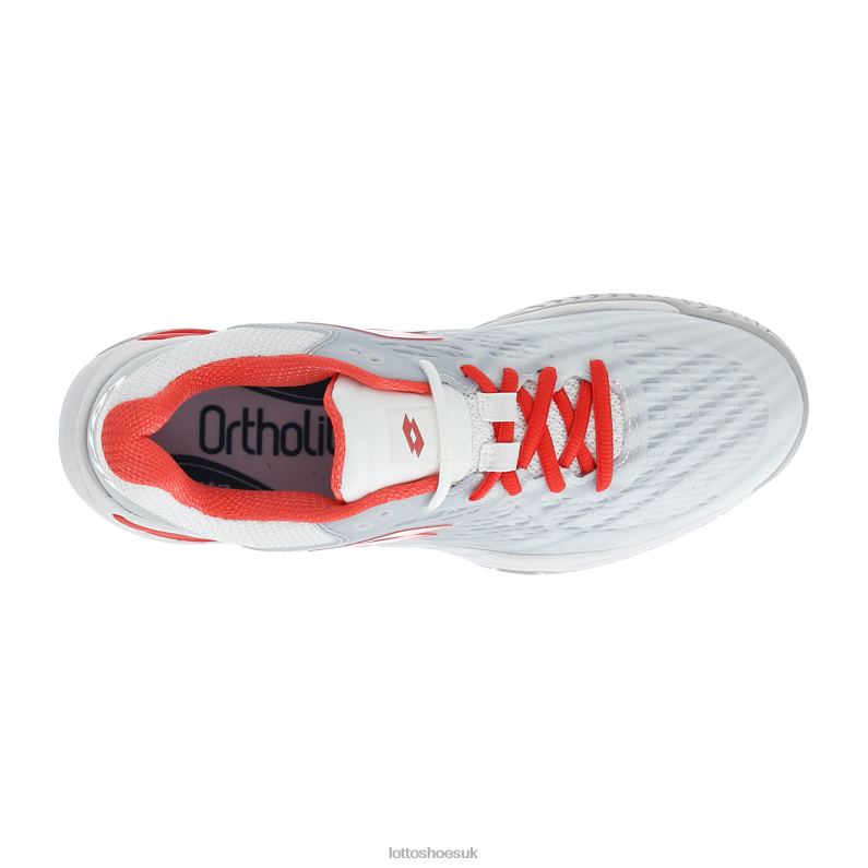 MIRAGE 100 SPD W Woman 446TN753 Shoes ALL WHITE/RED POPPY Lotto