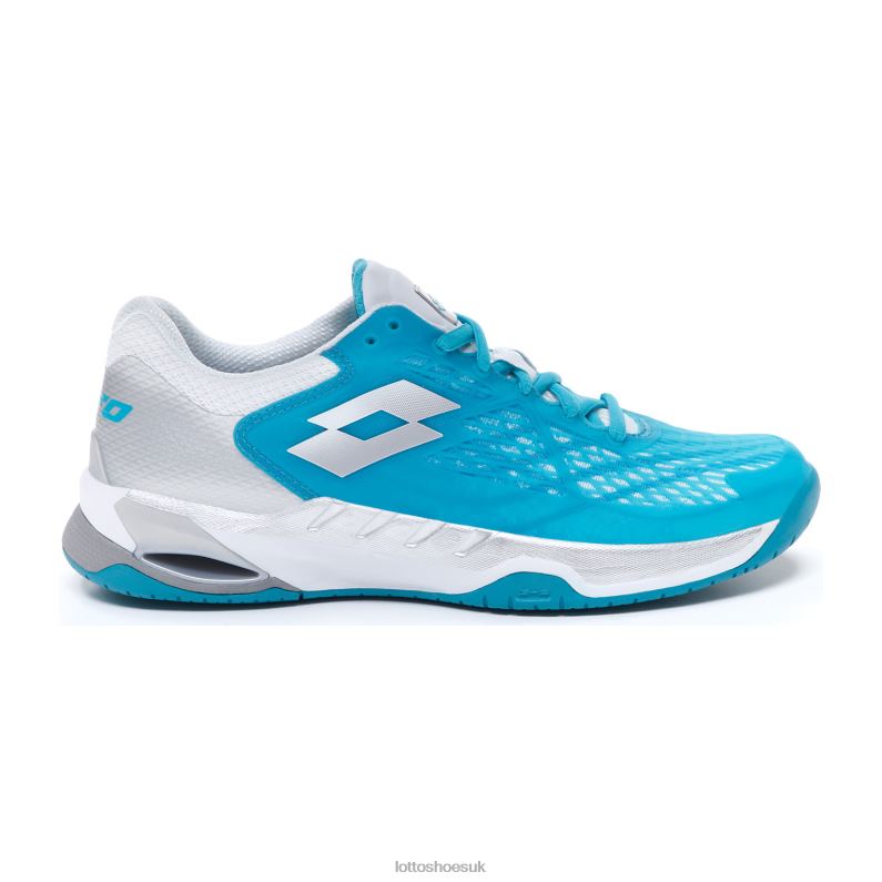 MIRAGE 100 SPD W Woman 446TN768 Shoes BLUE BIRD/ALL WHITE/SILVER METAL Lotto