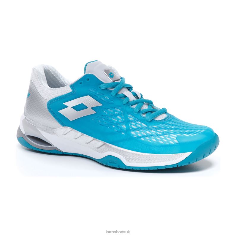 MIRAGE 100 SPD W Woman 446TN768 Shoes BLUE BIRD/ALL WHITE/SILVER METAL Lotto