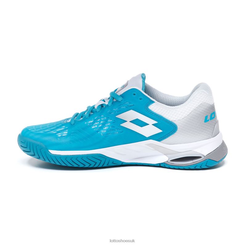 MIRAGE 100 SPD W Woman 446TN768 Shoes BLUE BIRD/ALL WHITE/SILVER METAL Lotto