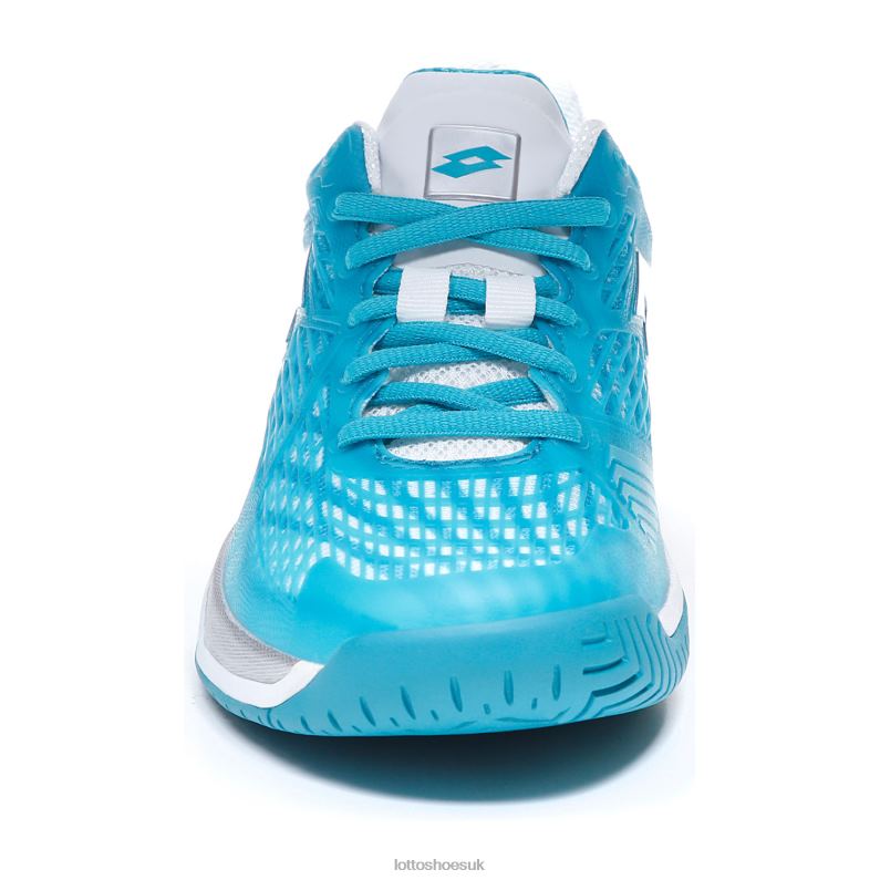 MIRAGE 100 SPD W Woman 446TN768 Shoes BLUE BIRD/ALL WHITE/SILVER METAL Lotto